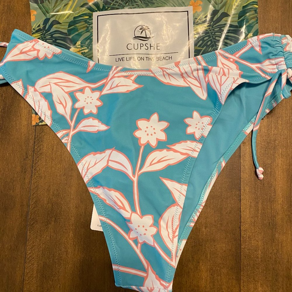 Cupshe Wrap Drawstring Mid Waisted Bikini Bottom - Picture 4 of 5
